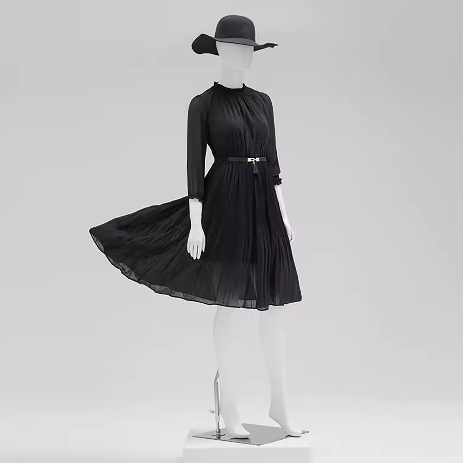 Generisch Schaufensterpuppe, Ganzkörper-Damen-Schneiderpuppe, robuste weiße Kunststoff-Schneiderpuppe mit Kopf, Kleiderständer für Damenbekleidung, Torso für den Modeeinzelhandel, Größe 3