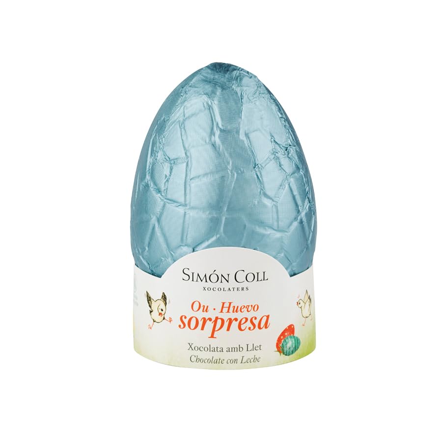 Simón Coll Überraschungs-Osterei aus Milchschokolade, mit Spielzeug, 120g