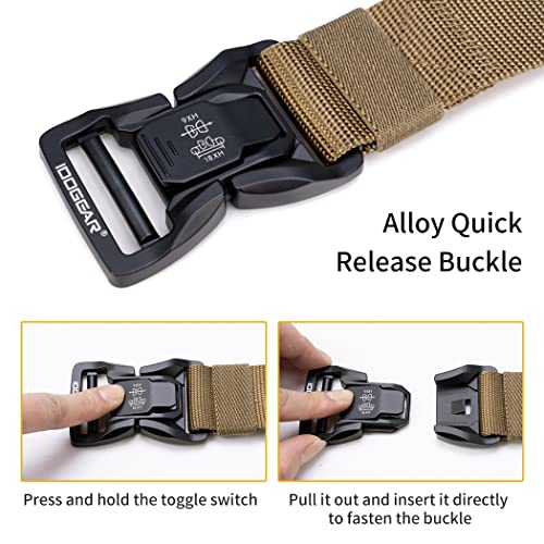 IDOGEAR SPORTS 1.5” Tactical Belt Quick-Release Buckle Waist Belt for Men Daily Tactical Style Nylon Belt2