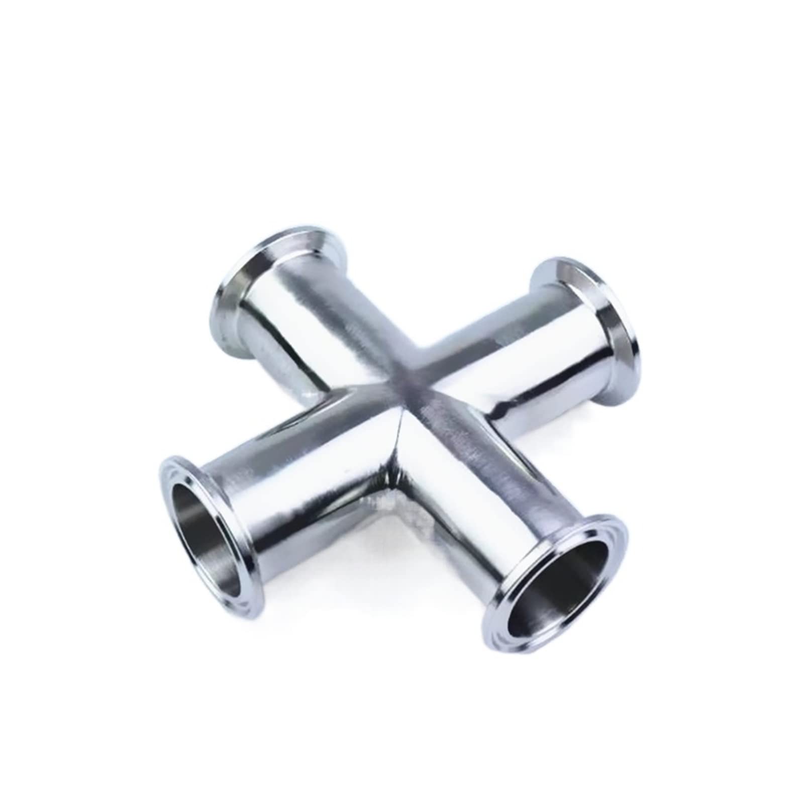 Pipe OD 19/25/32/38/51/76/102mm(3/4"-4") Stainless Steel SS 304 4 Way Cross Fitting Tri Clamp Feerule OD Home Brew Cheerfully (Size : 57mm x Ferrule 77.5)