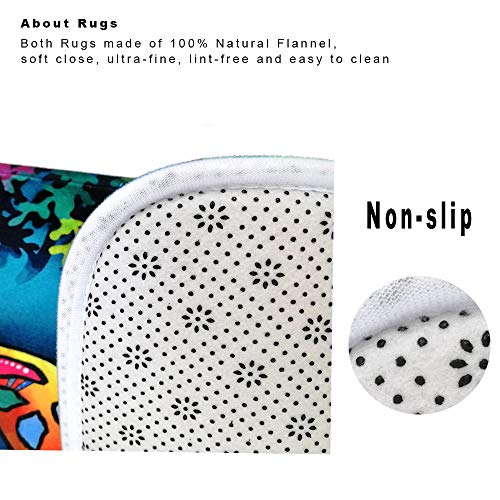 VividHome 4-teiliges Duschvorhang-Set mit rutschfesten Teppichen, Vollmond über Ozeanlandschaft Polyester Duschvorhang… – Bild 6