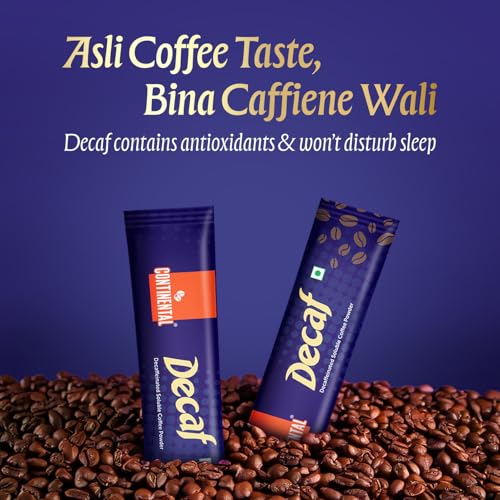 Image of Continental Decaf | Instant Decaffeinated Coffee - 2gm x 25 Sachets | 50gm | Premium Freeze Dried Coffee | Rich & Smooth Flavor | No Caffeine - Pure Taste