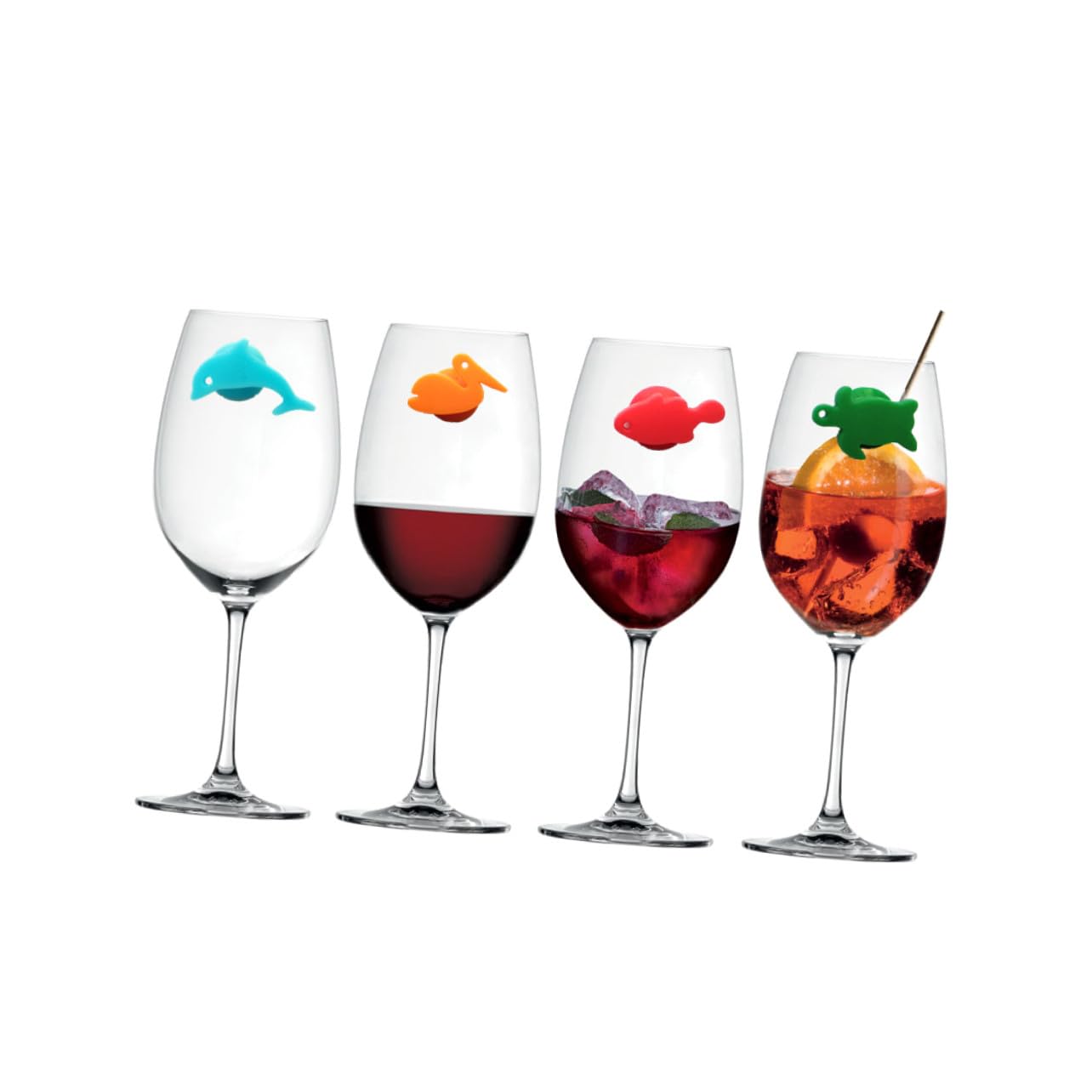 Identificadores de copas de silicona reutilizables y seguros para fiestas y eventos