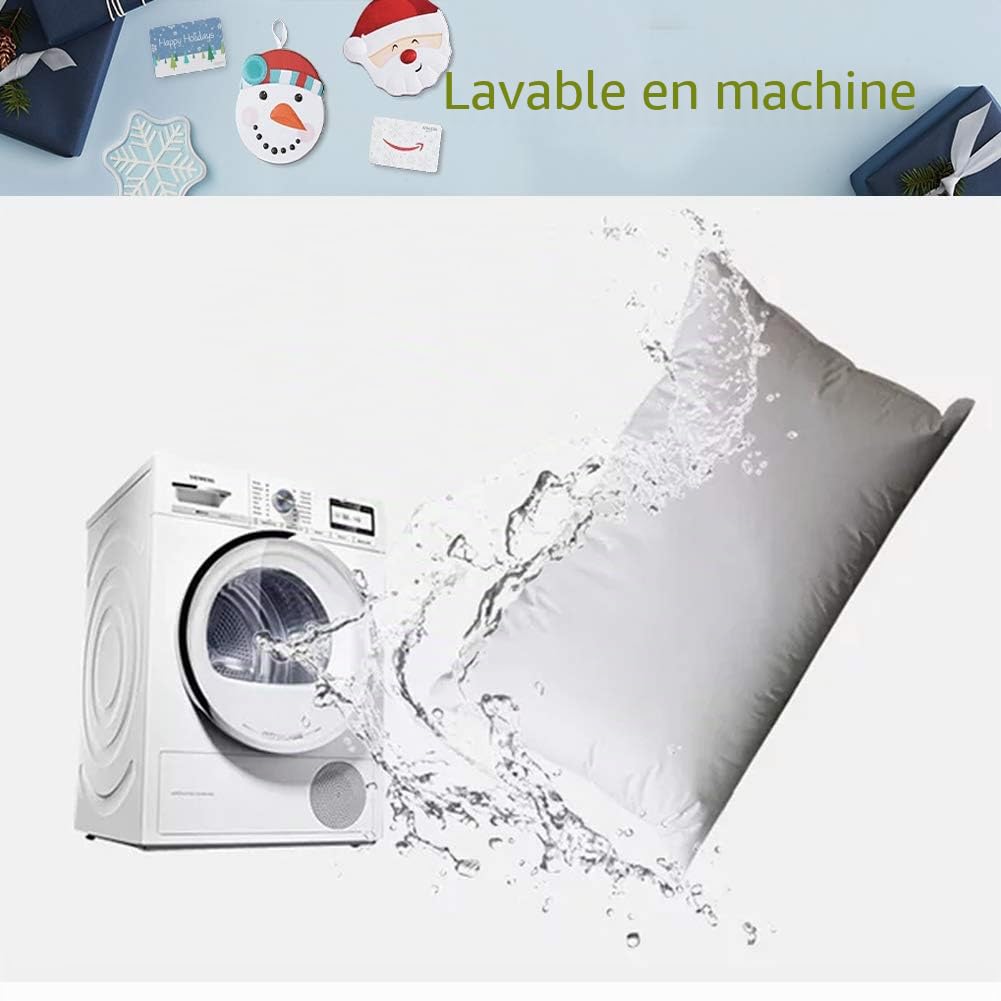 Oreiller pour Tout-petit avec Taie - 33 x 45 cm Hypoallergénique pour Enfants, Doux en 100% Coton Biologique - Lavable Machine, Petit Format pour Lit de Bébé
