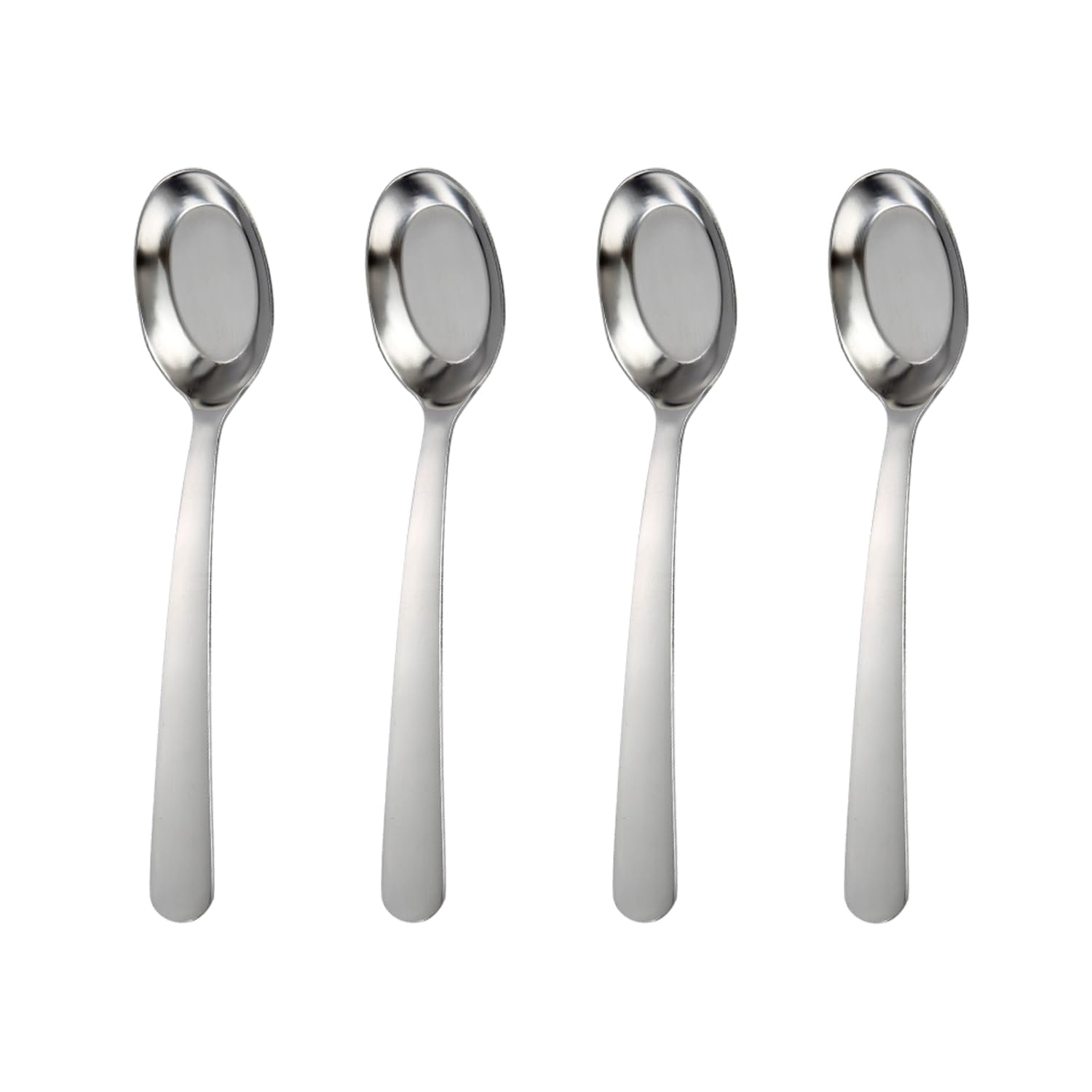 Amazon.com: ChenShuo Stainless Steel Flat Bottom Dinner Spoons, korean ...