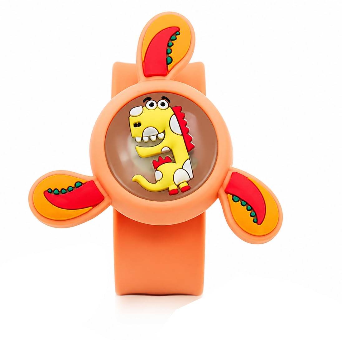 Rakhi for Kids Boy Girl Brother ,Cartoon LED Light Toy Little/Small Bro Slap Band Cartoon Wrist Band Bracelet with LED Light Up |Spinner Rakhi for Kids| Cute Children Favourite Rakhis for Rakshabandhan with Tikka Set,Rakshabandhan Greeting Card-image-8