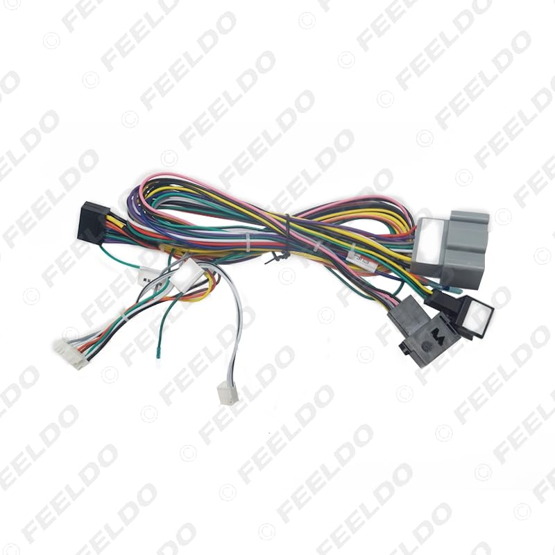 Car for Audio Radio DVD Android 16PIN Power Cable Adapter with Canbus Box for Ford Fiesta(09-11) Power Wiring Harness #HQ6471 - (Color Name: Black)