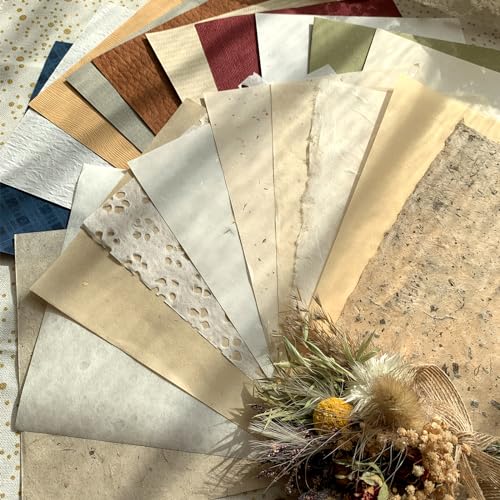 Papier Rakusui pastel de 40 feuilles A5 pour scrapbooking à texture unique