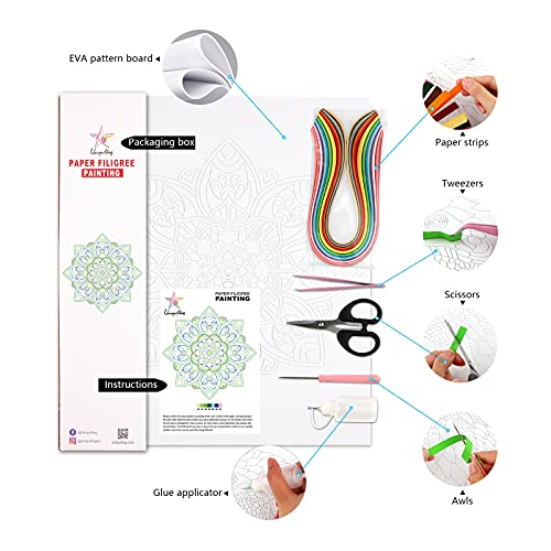Uniquilling UNI-76 Quilling Kit, Paper Quilling Kits thumb #1