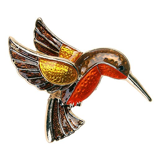 TOOGOO Bird Retro Broche del Rhinestone Folleto de aleacion Delicada Bordeada de Diamantes 40 x 38 mm