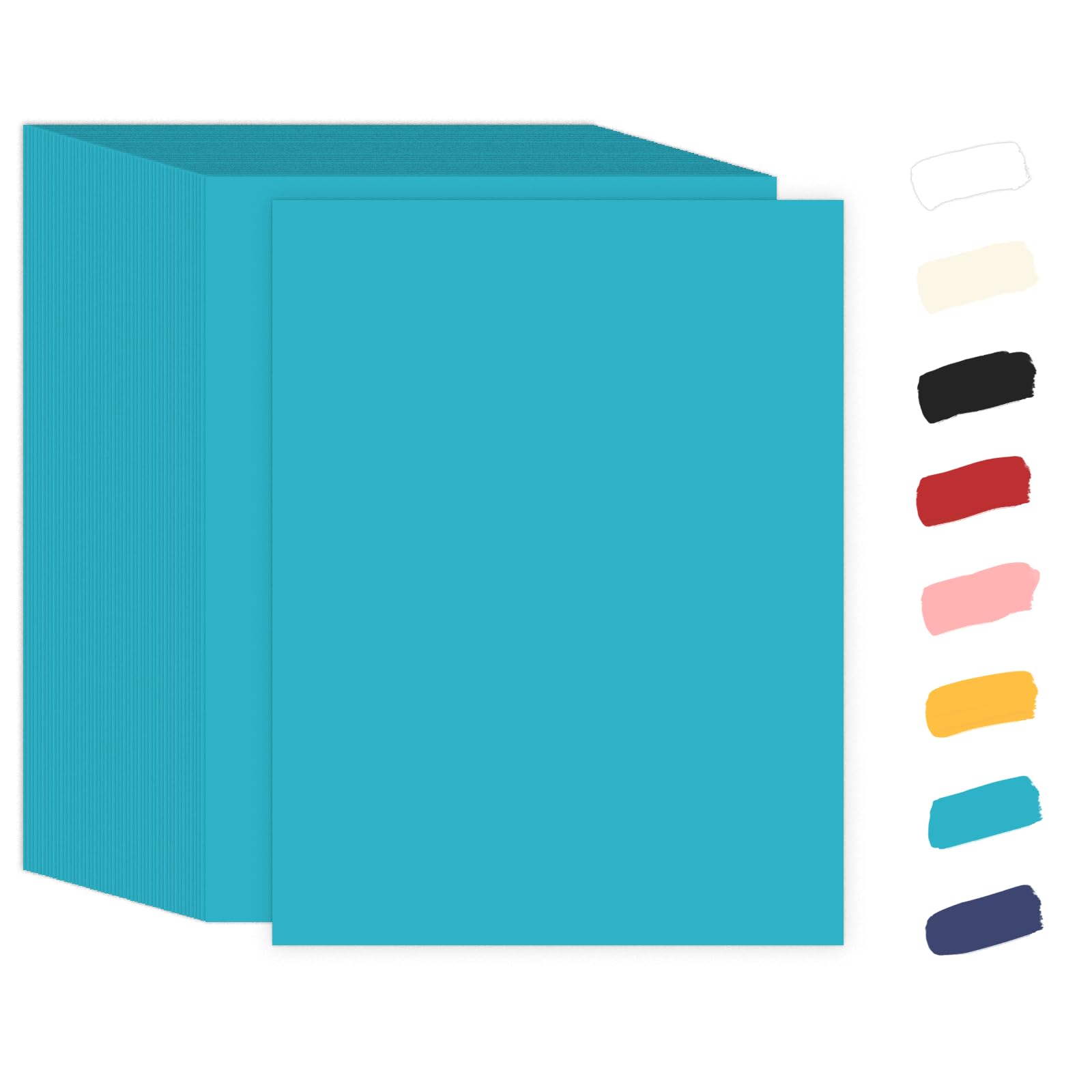 100 Sheets Light Blue Cardstock 8.5 x 11 65lb Pastel Paper, Goefun Blue Card Stock Printer Paper for Wedding Invitations, DIY Cards, Menus, Crafts