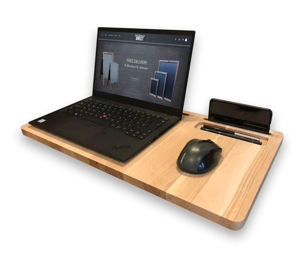 Wooden Portable Laptop Desk/Lap Tray Mobile Workstation - Home Office (LAP)(EM)