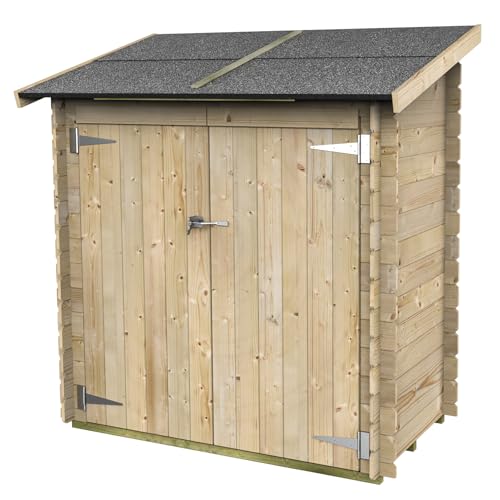 casetta in legno ambrogio addossata 155x85 cm spessore 16 millimetri