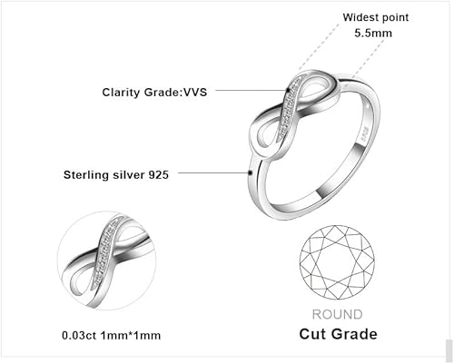 Miniatura 2 de JewelryPalace Anillos de plata de ley 925 chapados en oro de 14 quilates para mujer anillos de promesa de circonita cúbica para ella anillos de boda