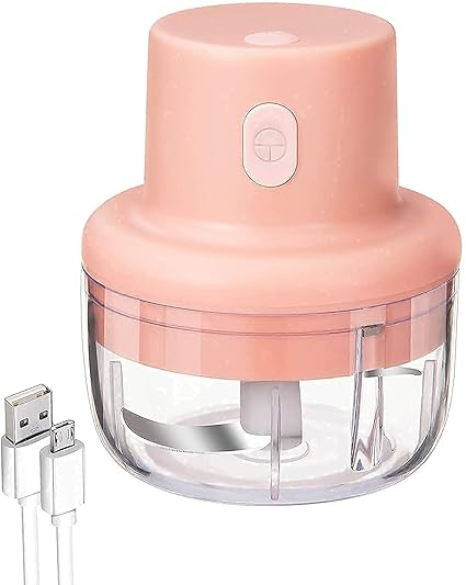Krupasadhya 250ml Mini Electric Chopper with USB Charging Cable & Manual for Chop Onion, Ginger, Vegetable, Pepper, Spice, Meat, Baby Food Garlic Machine