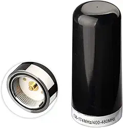 Bingfu Antena de rádio móvel de rádio de banda dupla VHF UHF 136-174MHz 400-470MHz rádio amador baixo perfil NMO montagem antena para carro caminhão ham rádio móvel rádio bidirecional marinho VHF rádio VHF