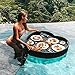 Plateau Flottant pour Piscine Plateau flottant en forme de cœur, assiette de piscine assiette de fruits en rotin flottant salon flottant durable pour servir des boissons brunch sur l'eau 33x32x6 inche
