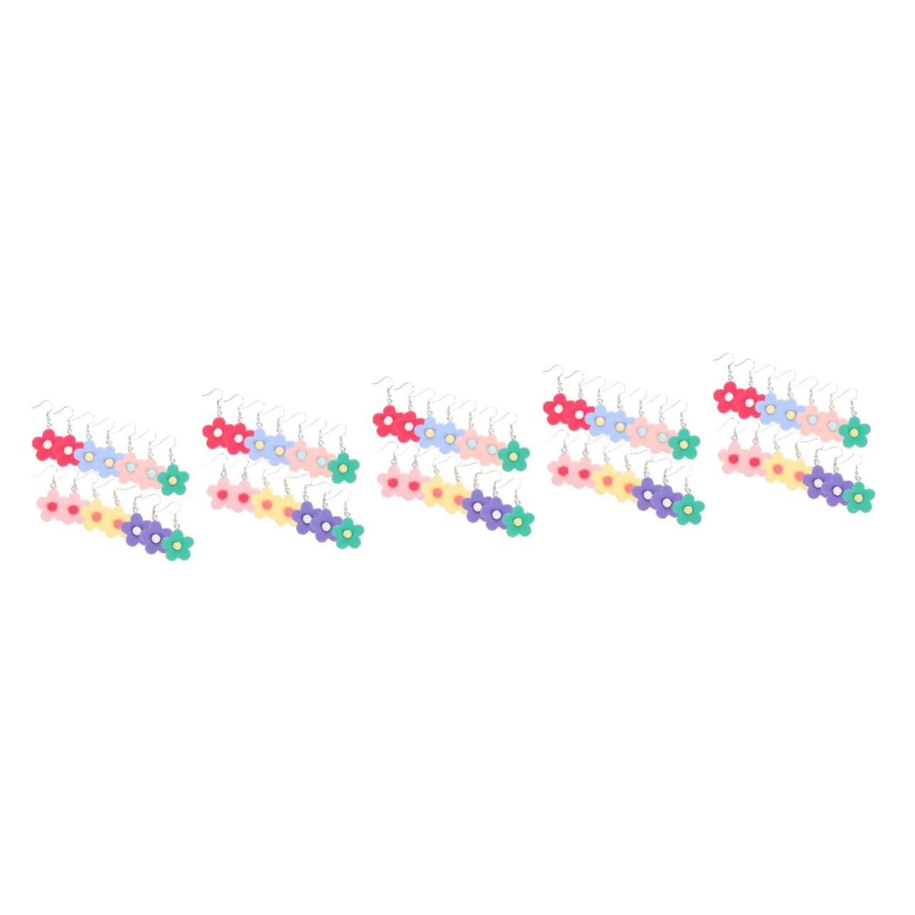SHERCHPRY 35paia Orecchini Goccia Resina Forma Di Fiore Per Donne Di Colorati Per Occasioni Speciali e Uso Quotidiano