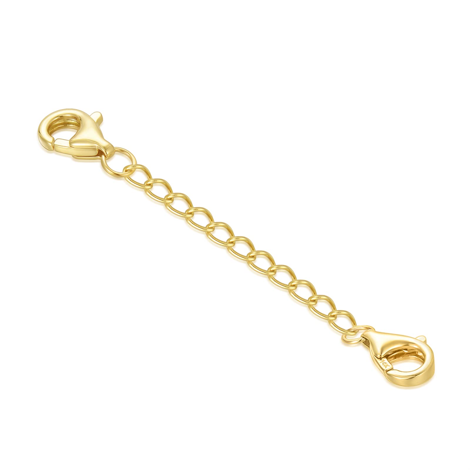 14k Gold Necklace &amp; Bracelet Extender Chain, Adjustable Extension Chain for Necklace &amp; Anklet