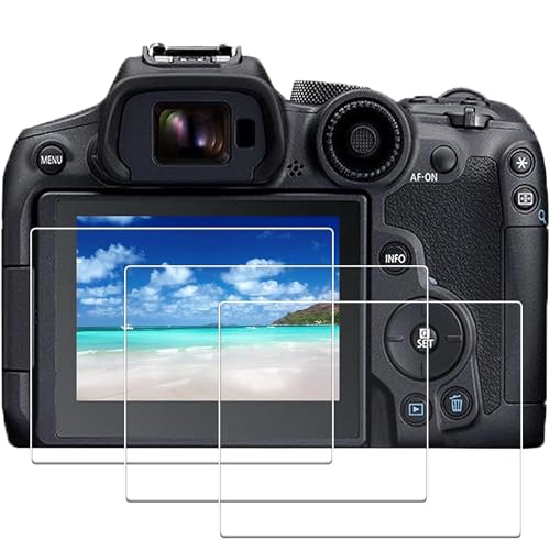PCTC R7 screen protector Fit for Canon R7, 3 Packs Tempered Glass Protector Film for Canon EOS R7 Only, 0.3MM 9H Against-Scrach Against-Fingerprint Against-Bubble Against-Water