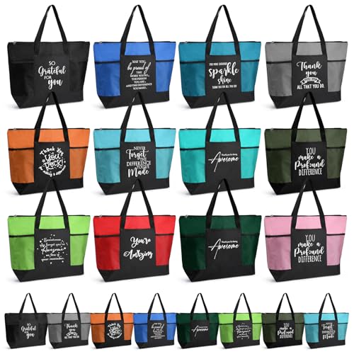 Image of Paterr 10 /20 /30 Pcs Thank You Tote Bags Bulk for Women Appreciation Gift for Employee Teachers Coworker Cna Nurse Staff