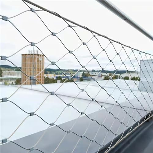 Edelstahl-Mesh-Sicherheitsnetz, langlebiger Fallschutz für Balkon, hohe Höhe, Tierbarriere, Gartensicherheitslösung