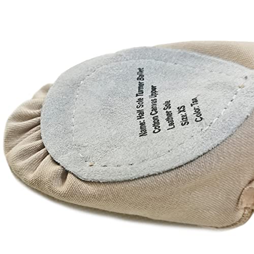 DANCEYOU Stretch Canvas Lyrical Shoes for Girls Womens Half Soles Pirouette Contemporary Turners Dance Shoes4