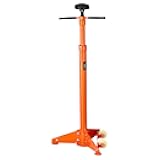 Underhoist Support Stand, 3/4 Ton Capacity Under Hoist Jack Stand, Lifting from 38.4 to 75.4 in, Bearing Mounted Spin Handle, Self-Locking Threaded Screw, Two Wheels, Support Vehicle Components
