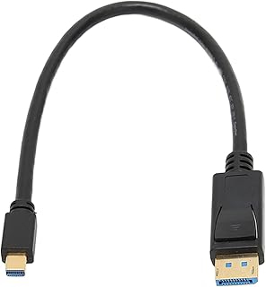 Lazmin112 Mini DP to DisplayPort Cable,8K 7680x4320 60Hz,4K 144Hz DP1.4 Transmission Bidirectional 8K Cable,Mini DP to DP Cable,Support 3D Visual Effects,30cm Long