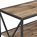 Walker Edison 2 Tier Open Shelf Industrial Wood Metal Bookcase Tall Bookshelf Home Office Storage, 40 Inch, Barnwood