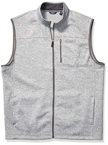 IZOD Men's Big Premium Essentials Fleece Vest, Light Grey Heather, Large Tall