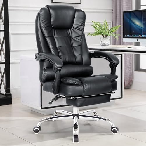 Blisswood Executive Office Chair with Footrest & Lumbar Support, Black