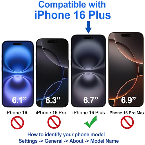Image of 4youquality [3-Pack Screen Protector for iPhone 16 Plus (6.7-Inch), Tempered Glass Film, [LifetimeSupport][Impact-Protection][Anti-Shatter][Anti-Scratch]