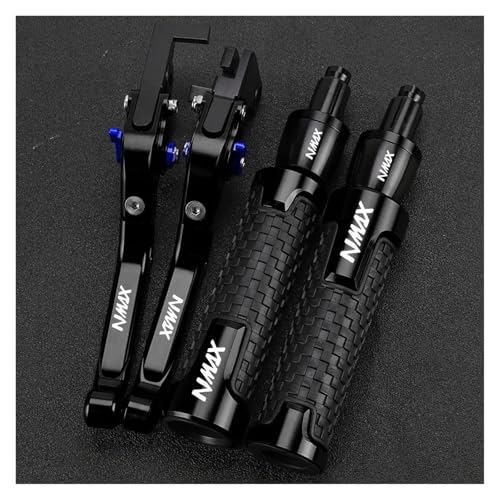 ���]�Ԃ̃n���h���o�[�G���h �K�� NMAX 160 155 125 �I�[�g�o�C�N���b�`���o�[ �u���[�L���o�[�Z�b�g ���߉\�Ȑ܂肽���݃n���h���o�[�ɍœK(Black2)