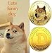 Generl 2 PCS-1 oz Dogecoin Commemorative Coin 2021 Gold-Plated, Silver-Plated, Dogecoin Limited Edition Collectible Coins, with Protective Cover, Display Stand —Gifts for Dog Lovers