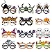 Accessoires de günstig Kaufen-XQMMGO 12 Stück Halloween Papierbrillen, Halloween-Brillen, Partybrillen Set Halloween Accessoires, Karneval Halloween Party Deko Foto Requisiten (B-Stil)