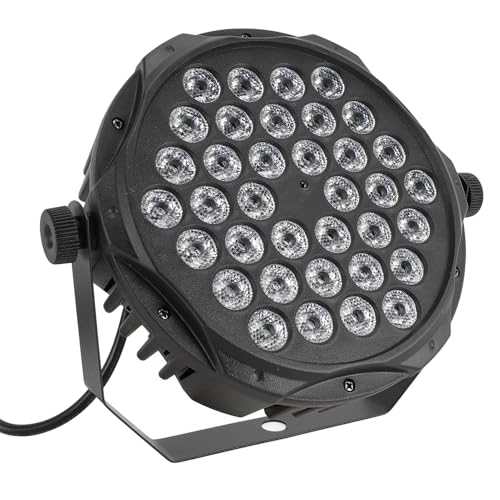 36x3W LED Par Lights, RGB Par Can Light Scen Lights, 4 Modes DJ Lights Scen Lighting Uplights med Ljudaktiverad Fjärrkontroll & DMX Uplights för Evenemang Bröllopsfest (EU 100