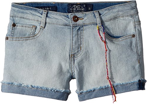 Image of Lucky Brand Girls' Cuffed Jean Shorts, Stretch Denim with 5 Pockets, Mid to High Rise Waist