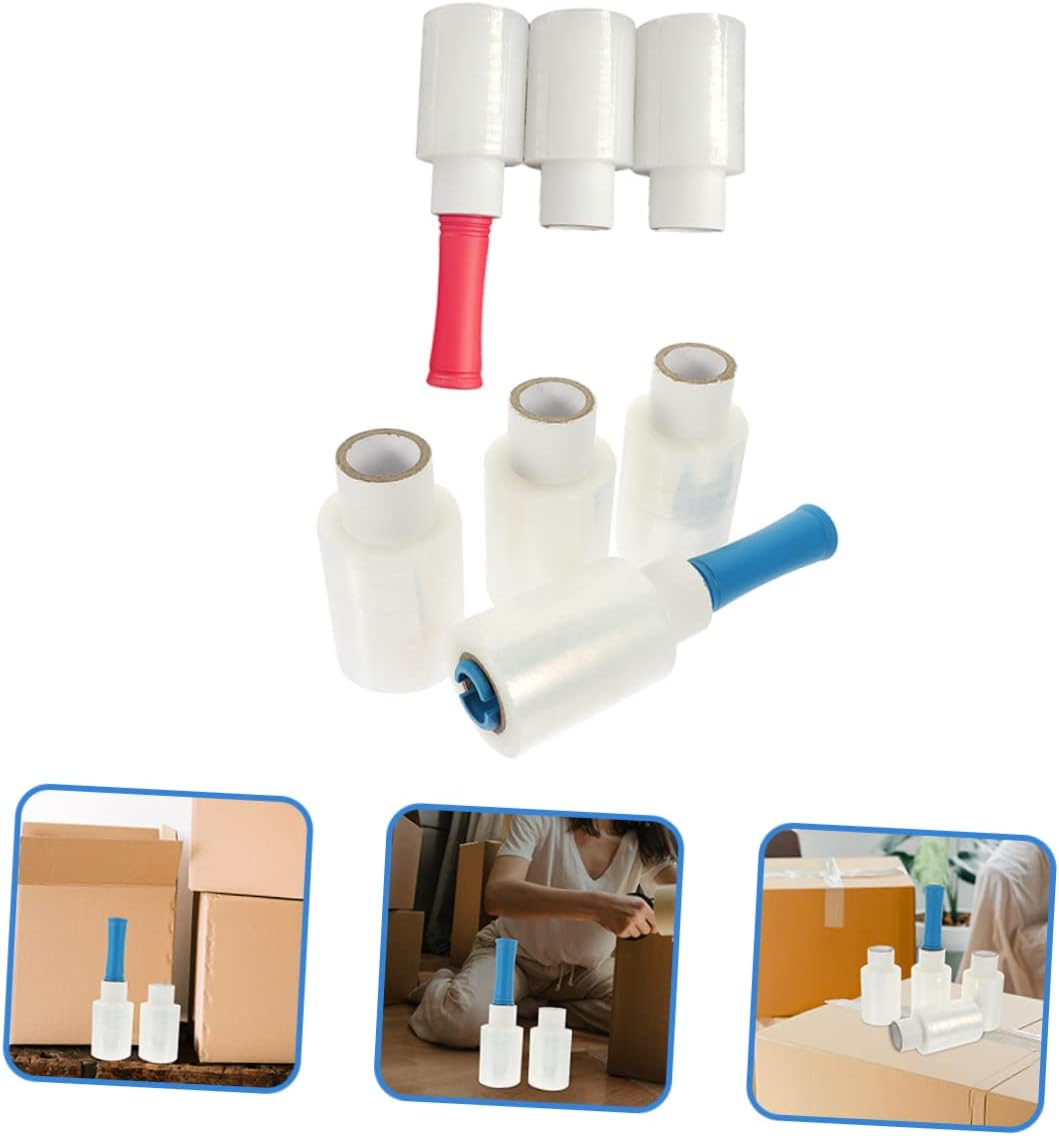 Uonlytech Stretch Wrap Handles Shrink Wrap for Moving Packaging Tape Self-Adhesive Stretch Film