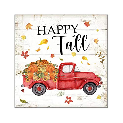 Panneau mural en bois Happy Fall déco automne rustique pour salon