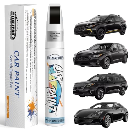 Image of D4S Crystal Black Pearl /Silicae Touch Up Paint for Subaru, Color Exact Match Car Paint Scratch Repair Remover Pen Kit Quick & Easy Fix Vehicle Chips and Automotive Nicks Scuff