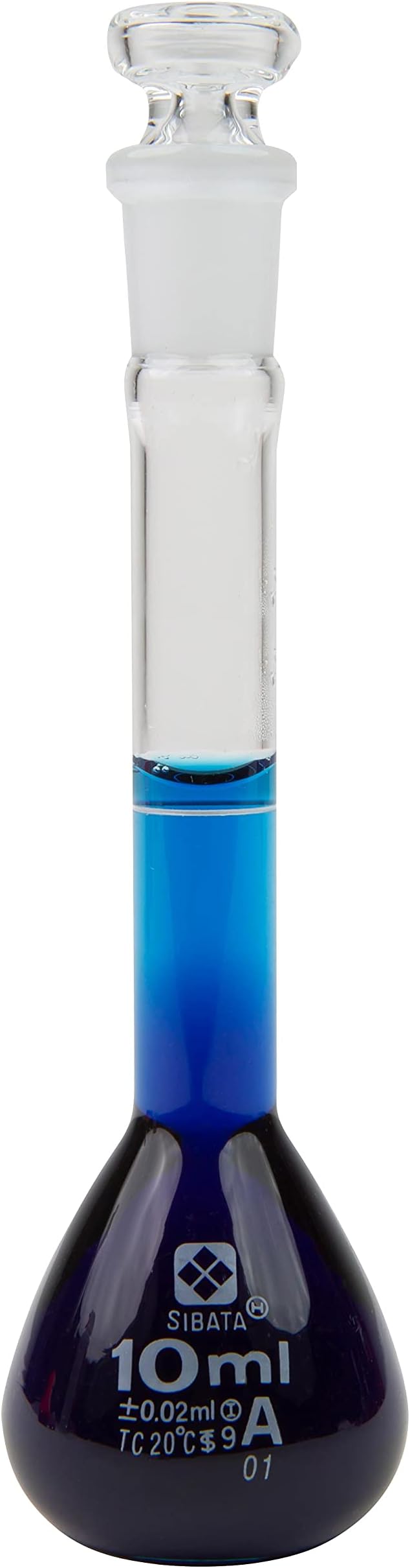 Vee Gee Scientific Sibata 2306A-10 Class A 10mL Volumetric Flasks with Ground Glass Stopper (Pack of 6)