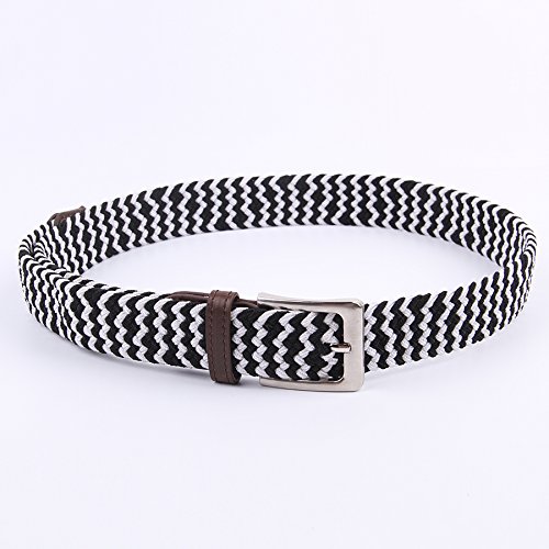 Image of Canvas Elastic Fabric Woven Stretch Multicolored Braided Belts
