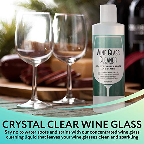 Impresa Concentrated Wine Glass Cleaning Liquid - Unscented - Eliminates Streaks - Removes Water Spots, Stains And Cloudy Glass - Great For The Wine Enthusiast - Made In Usa #TOP2