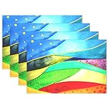 Matériaux de haute qualité : 100% de fibres de polyester, impression recto, protéger la surface supérieure pour vos tables et réduit le bruit, surtout si vous avez des enfants.