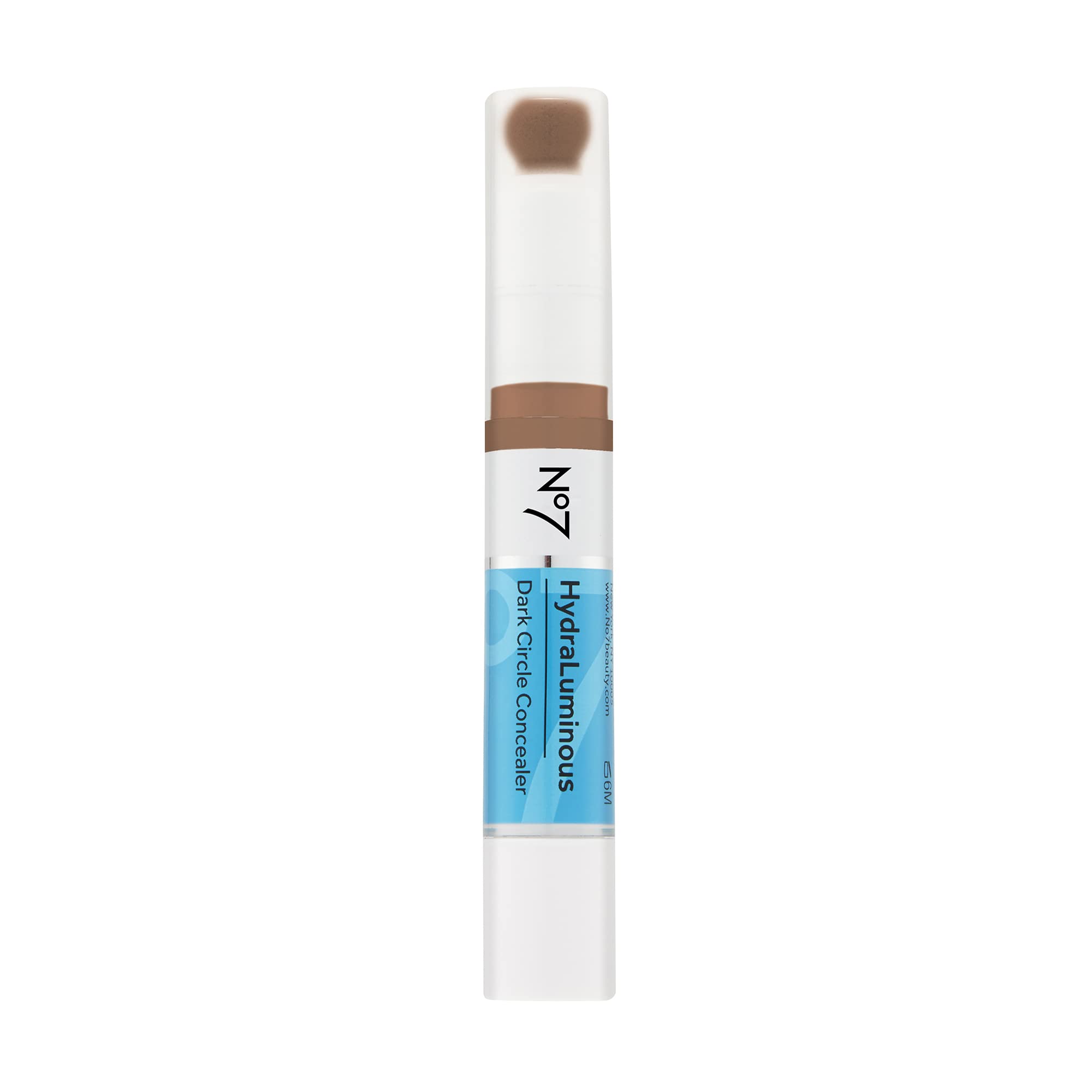 No7 Hydraluminous Concealer - Full-Coverage Under Eye Concealer for Dark Circles with Caffeine & Ceramides - Hydrating & Brightening Eye Makeup - Shade 10 (3.9ml)