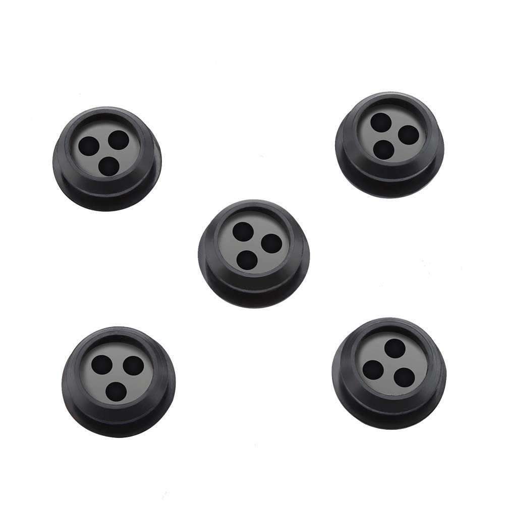 CHEOTIME 3-Hole Fuel Tank Grommet, 5 Pcs, Gasoline, Universal, Rubber, Like New, V137000030, 13211546730, Trimmer Lawn Mower