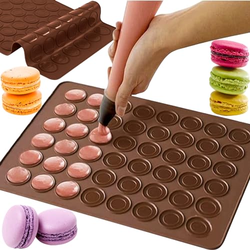 Ruhhy 22025 Tapis de cuisson en silicone pour macarons, biscuits, biscuits, tapis de cuisson