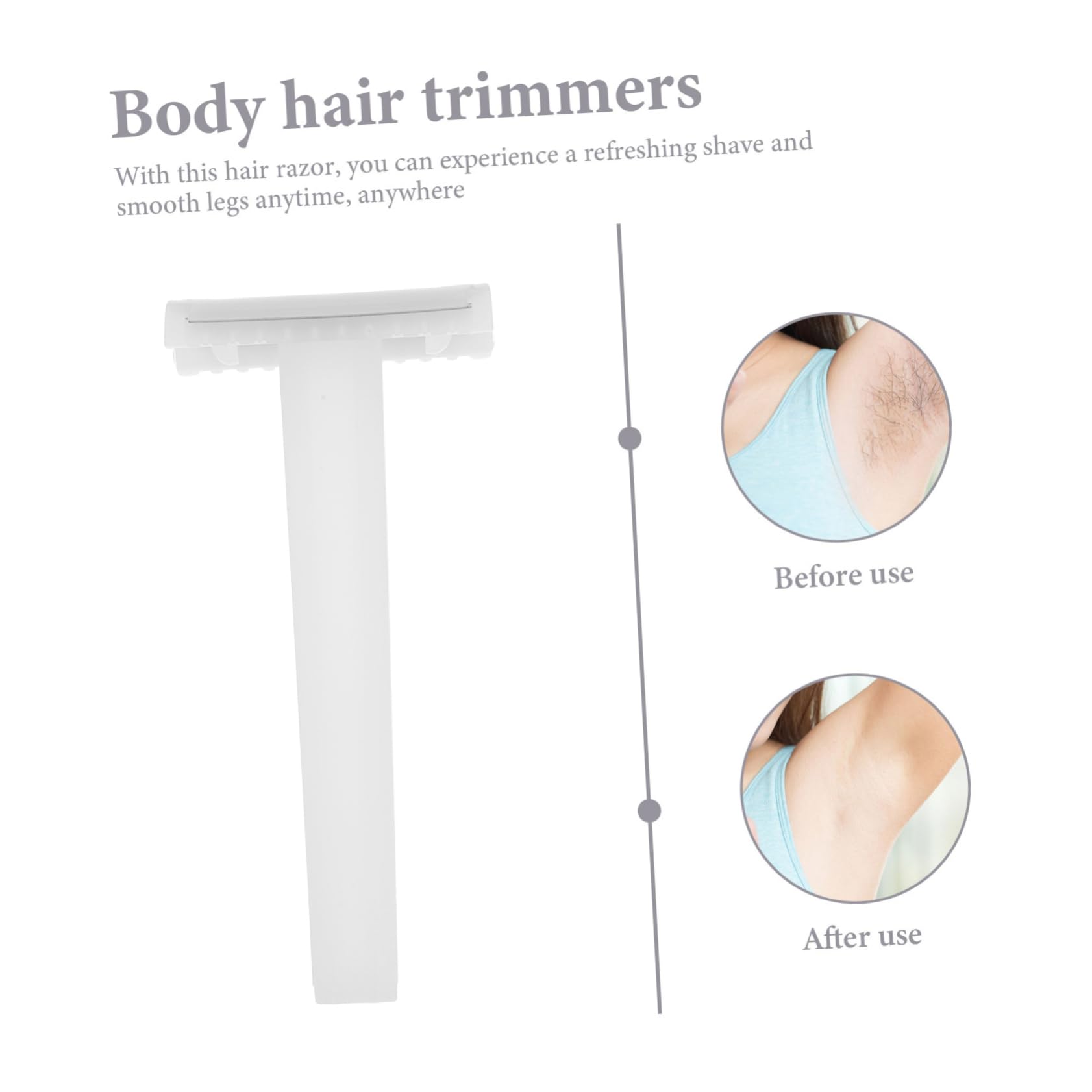 Beavorty Manual Disposable Razors for Hair Removal 10 Pcs Double Edge Razor Blades for Women Men Bikini Hair Removal