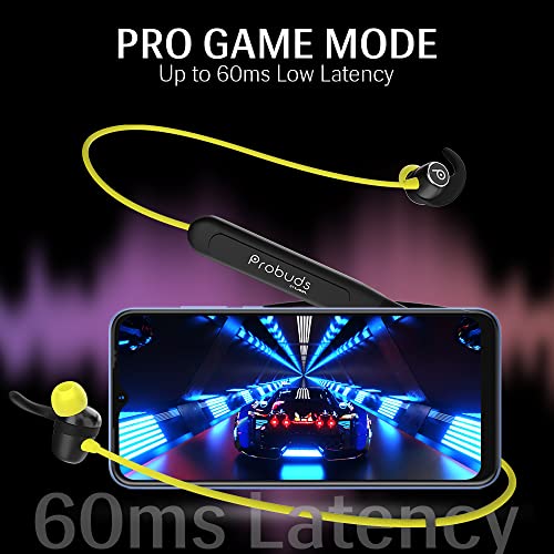 Image of Lava Probuds N11 Bluetooth Neckband with Dash Switch & 42 hrs Playtime, Quick Charge Technology(10min = 13hrs), IPX6 Rating, 12 mm Drivers and Pro Game Mode(Firefly Green)